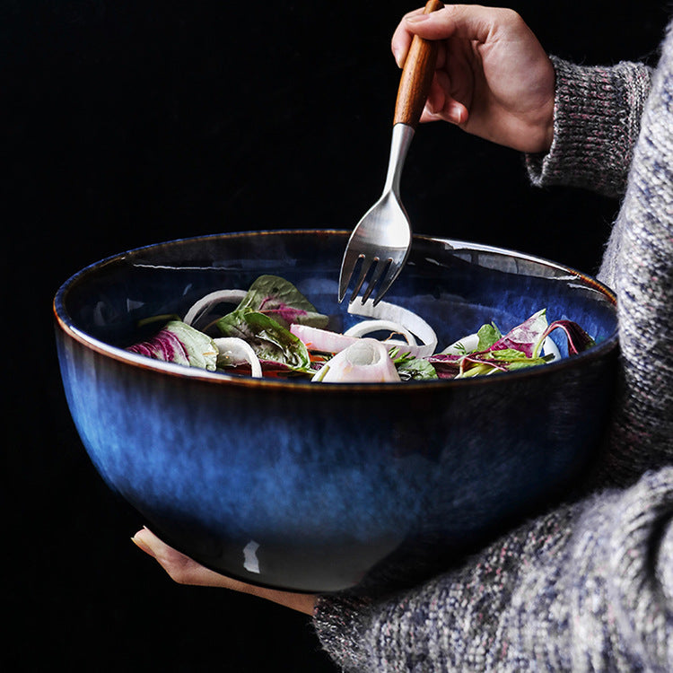 RetroWave Bowls – Large Porcelain Tableware Set