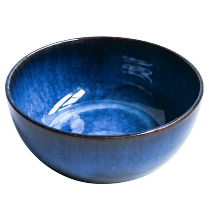 Creative Large Size Retro Tableware Household Bowl Porcelain Bowl