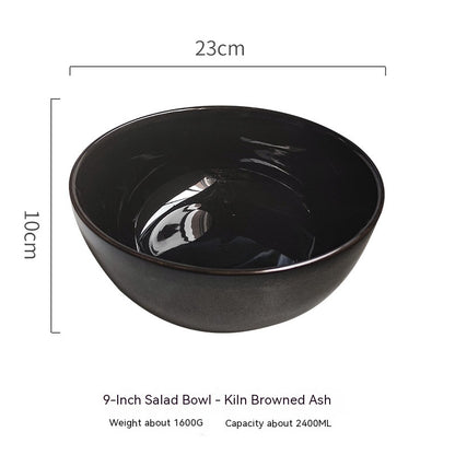 Creative Large Size Retro Tableware Household Bowl Porcelain Bowl